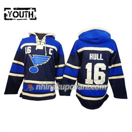 St. Louis Blues Brett Hull 16 Modrá Sawyer Mikiny Hooded - Dětské